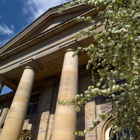 Goldwin Smith Hall in spring.