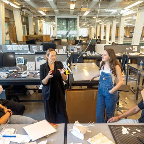 Students work in Milstein Hall