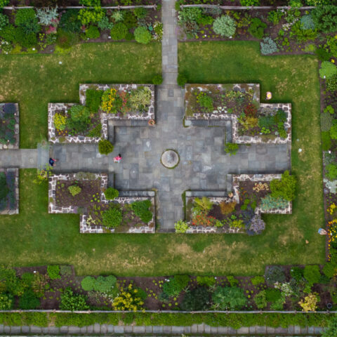 Cornell Botanical Gardens seen from above