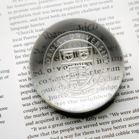 Cornell seal paperweight.