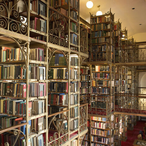 wall of books